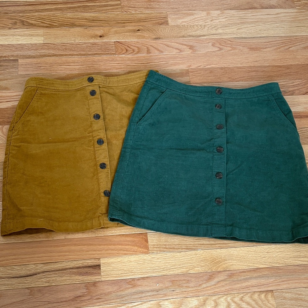 2 Gap corduroy skirts (size 8)